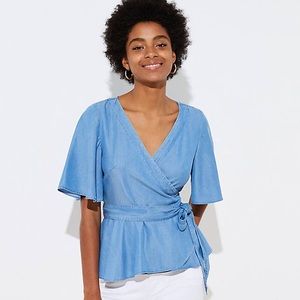 ANN TAYLOR LOFT chambray blouse